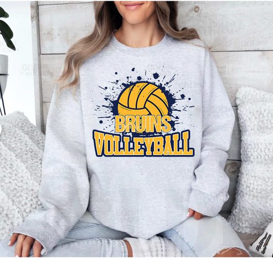 Bruins Volleyball Splatter